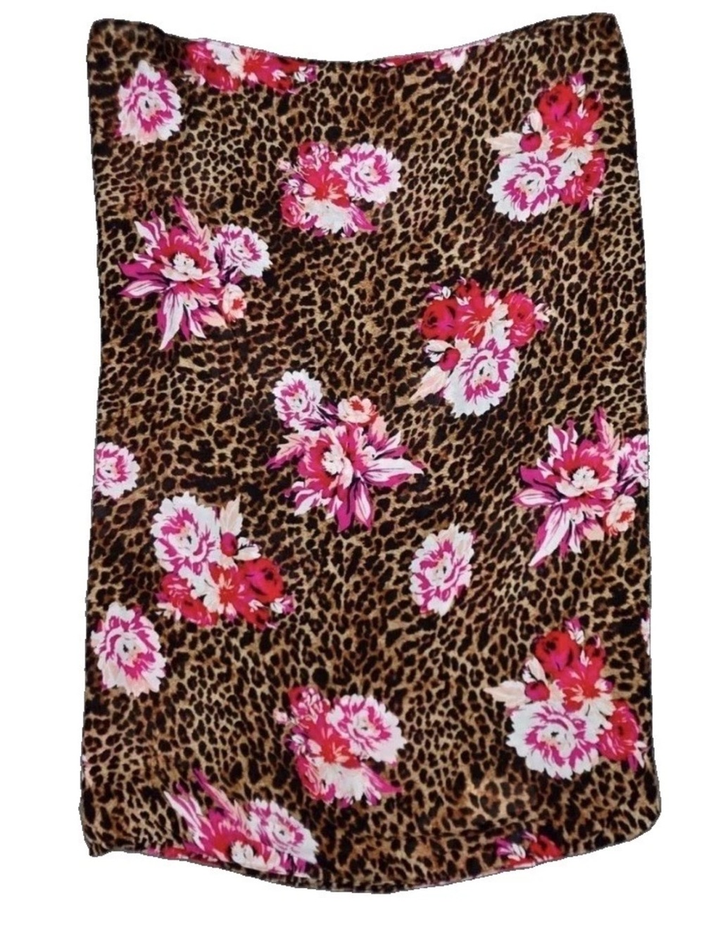 Victoria's Secret Leopard Print Floral Sarong Scarf Swim Cover Animal Print OS
